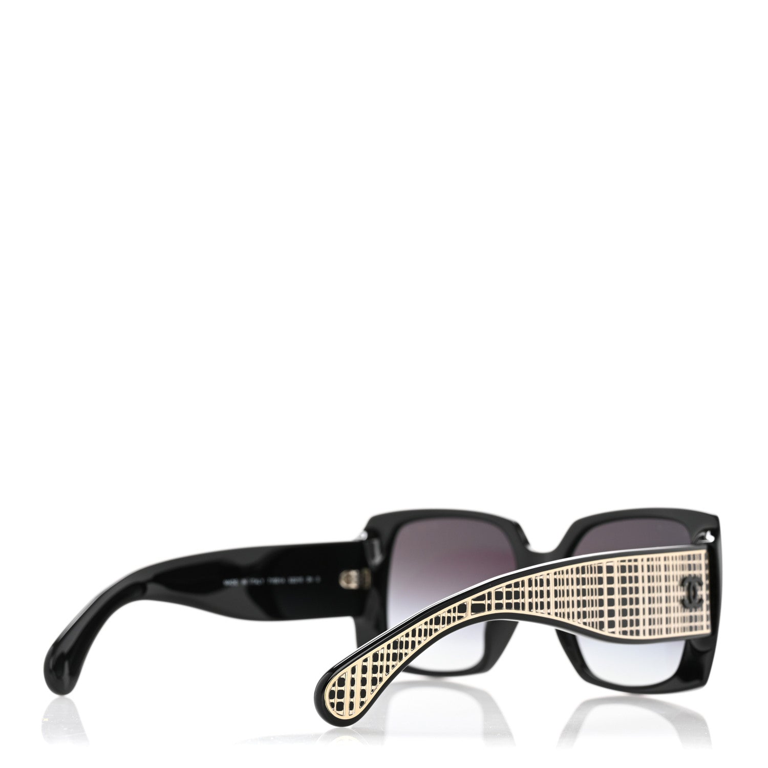 Chanel Acetate Rectangle Sunglasses 71551A Black 4 of 8