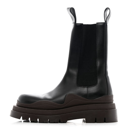 Bottega Veneta Calfskin Mens The Tire Chelsea Boots 42 Black Camping 1 of 19