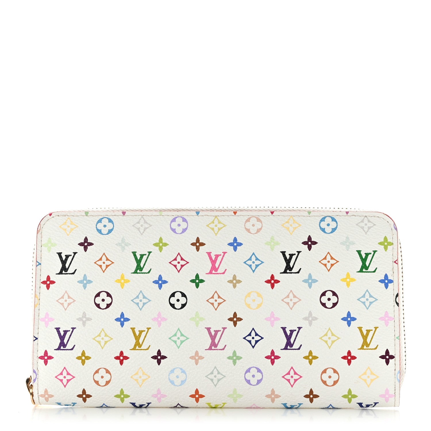 Louis Vuitton Monogram Multicolor Zippy Wallet White Litchi 1 of 7