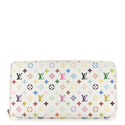 Louis Vuitton Monogram Multicolor Zippy Wallet White Litchi 1 of 7