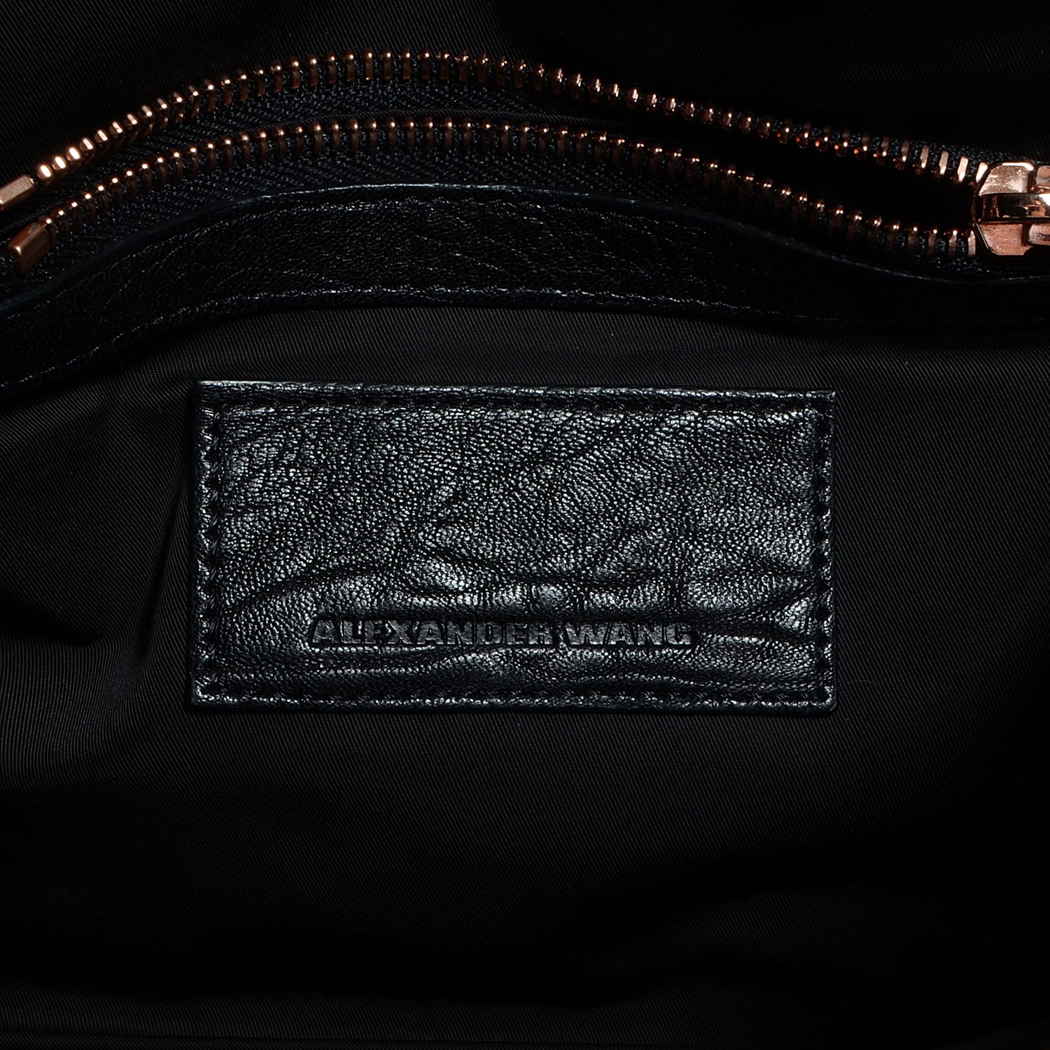 Alexander Wang Pebbled Lambskin Rockie Black w Rose Gold Hardware 6 of 8