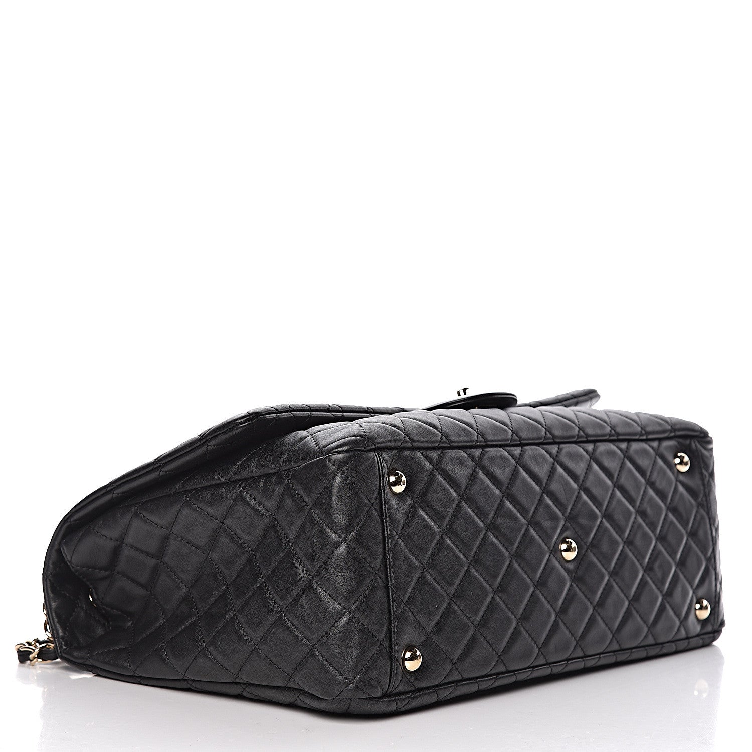 Chanel Calfskin Quilted XXL Travel Flap Bag Black 4 of 10
