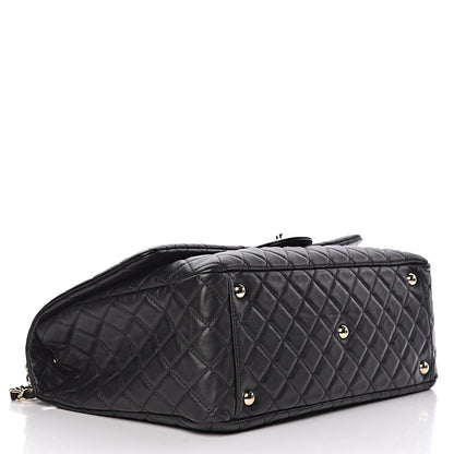 Chanel Calfskin Quilted XXL Travel Flap Bag Black 4 of 10
