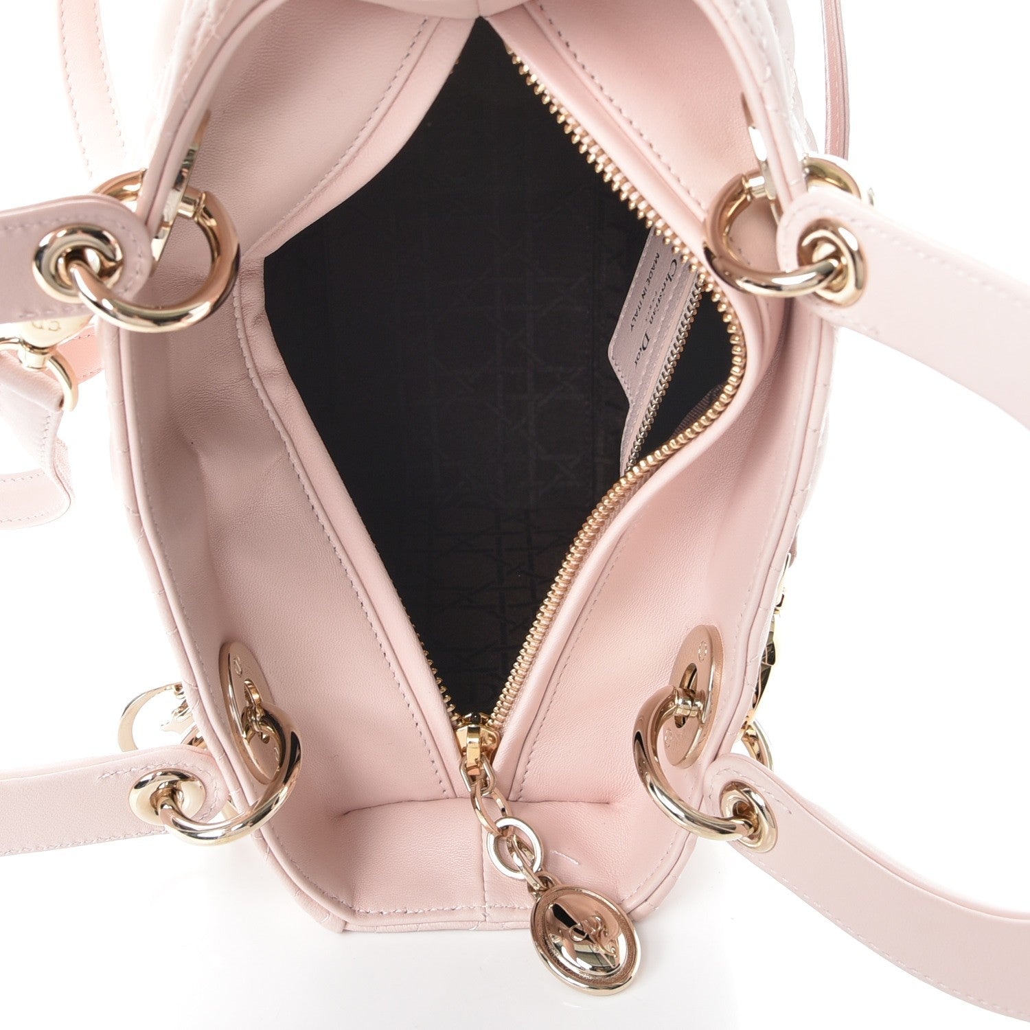 Christian Dior Lambskin Cannage Medium Lady Dior Light Pink 5 of 9