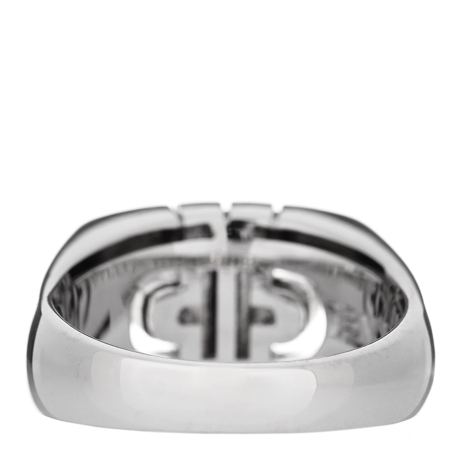 Bulgari 18K White Gold Parentesi Ring 53 6.5 3 of 5