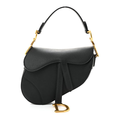 Christian Dior Grained Calfskin Mini Saddle Bag Black 1 of 9