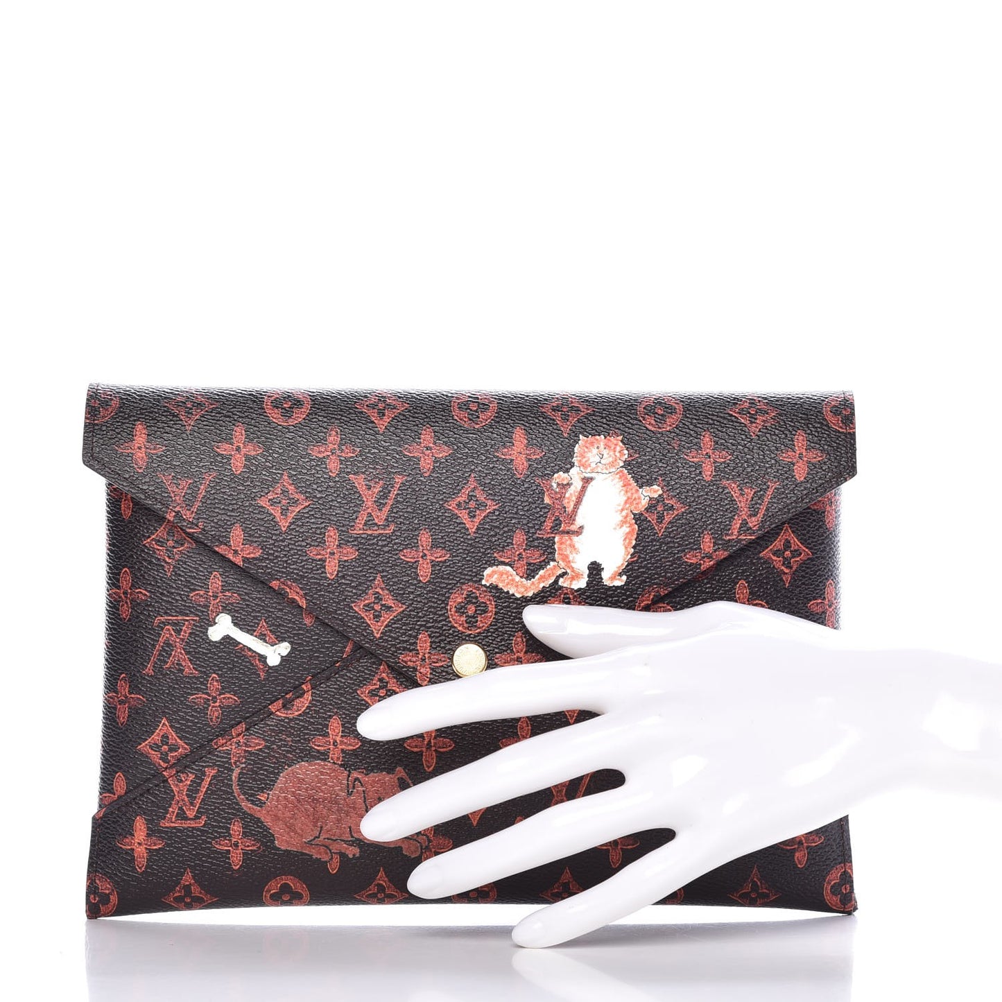 Catogram Kirigami Pochette Set Marron White Black