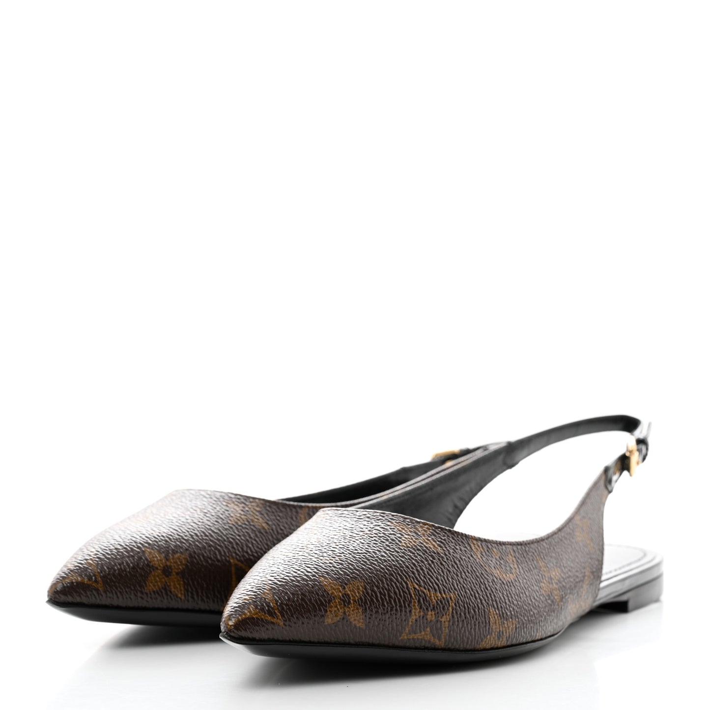 Patent Monogram Cherie Slingback Ballerina Flats 37