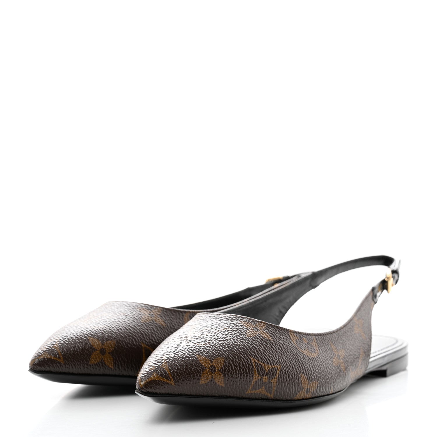 Louis Vuitton Patent Monogram Cherie Slingback Ballerina Flats 37 3 of 8