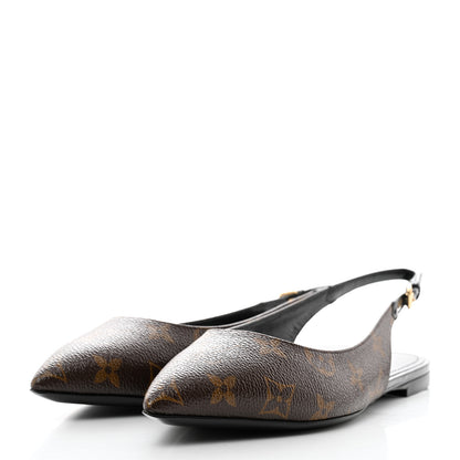 Louis Vuitton Patent Monogram Cherie Slingback Ballerina Flats 37 3 of 8