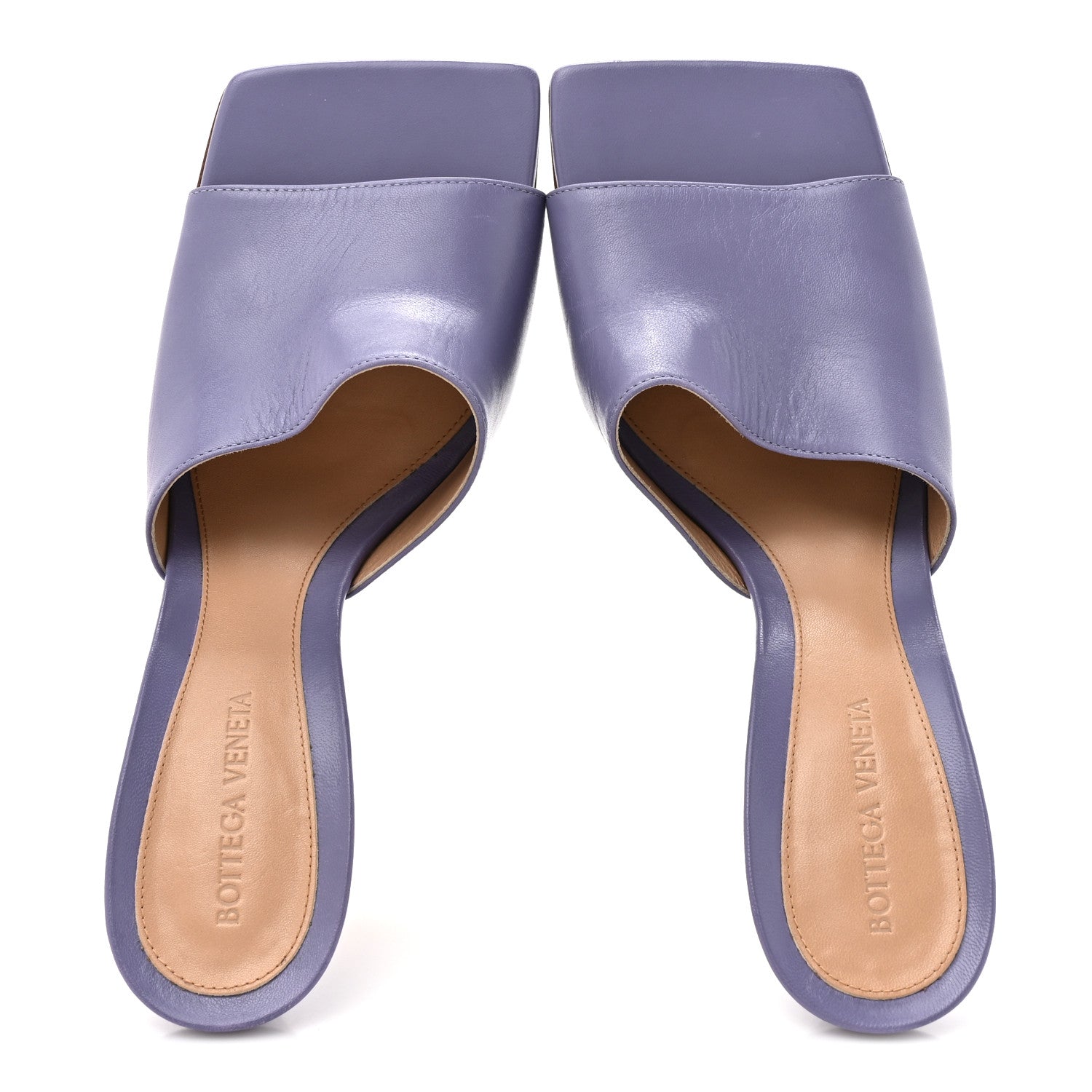 Bottega Veneta Lambskin Stretch Mule Sandals 41 Lavender 1857960