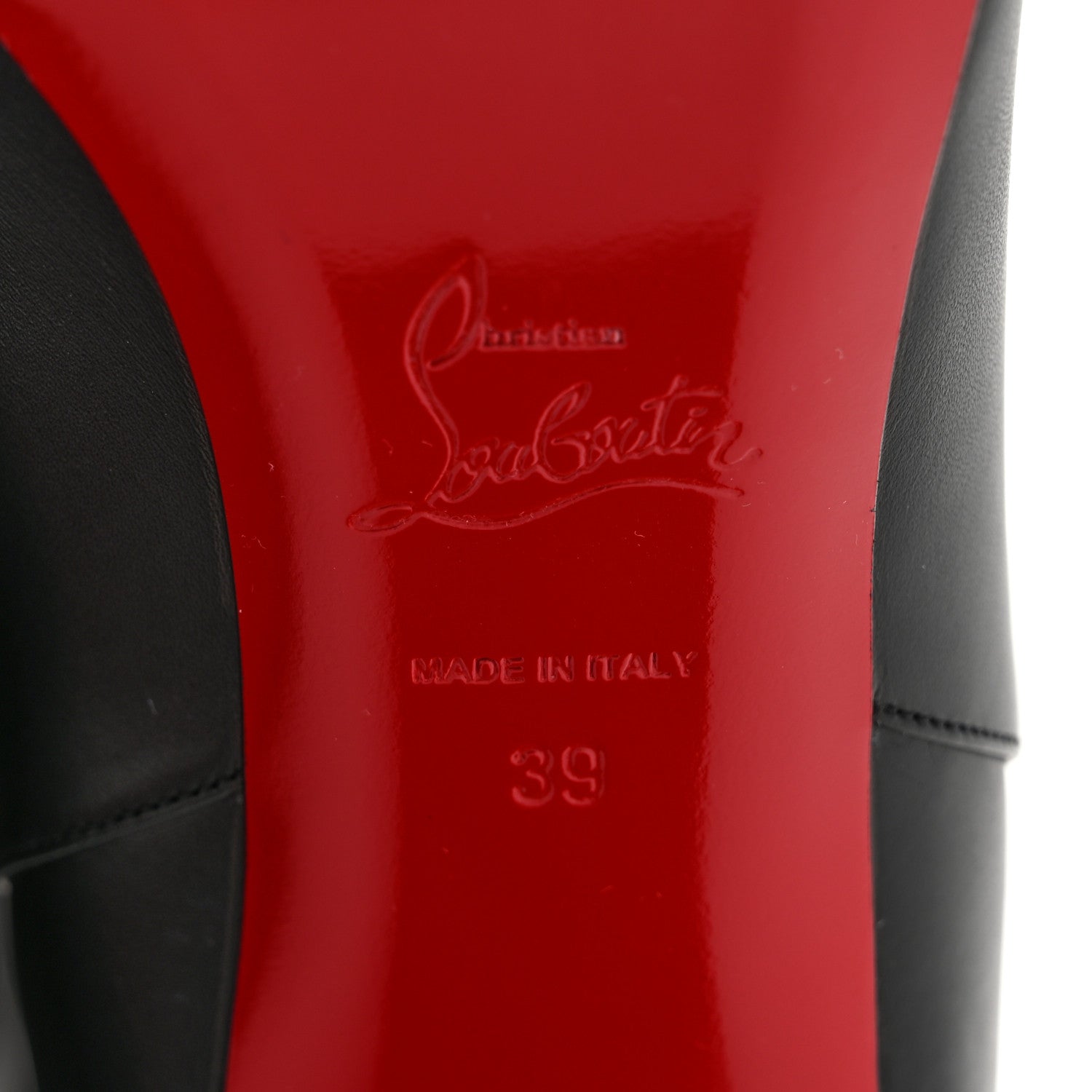 Christian Louboutin Calfskin Loo Botta 85 Knee High Boots 39 Black 6 of 7