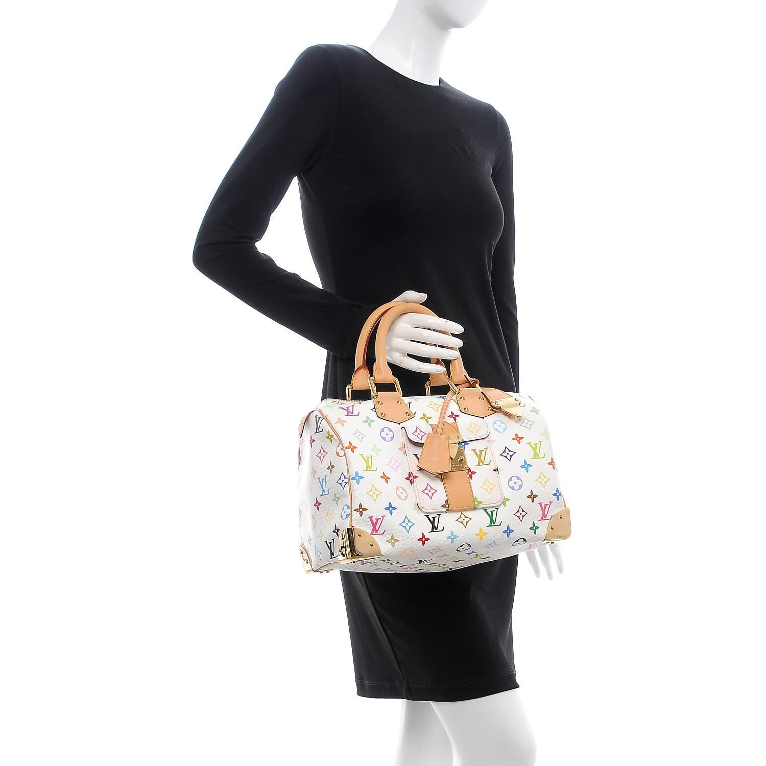 Louis Vuitton Monogram Multicolor Speedy 30 White 2 of 6