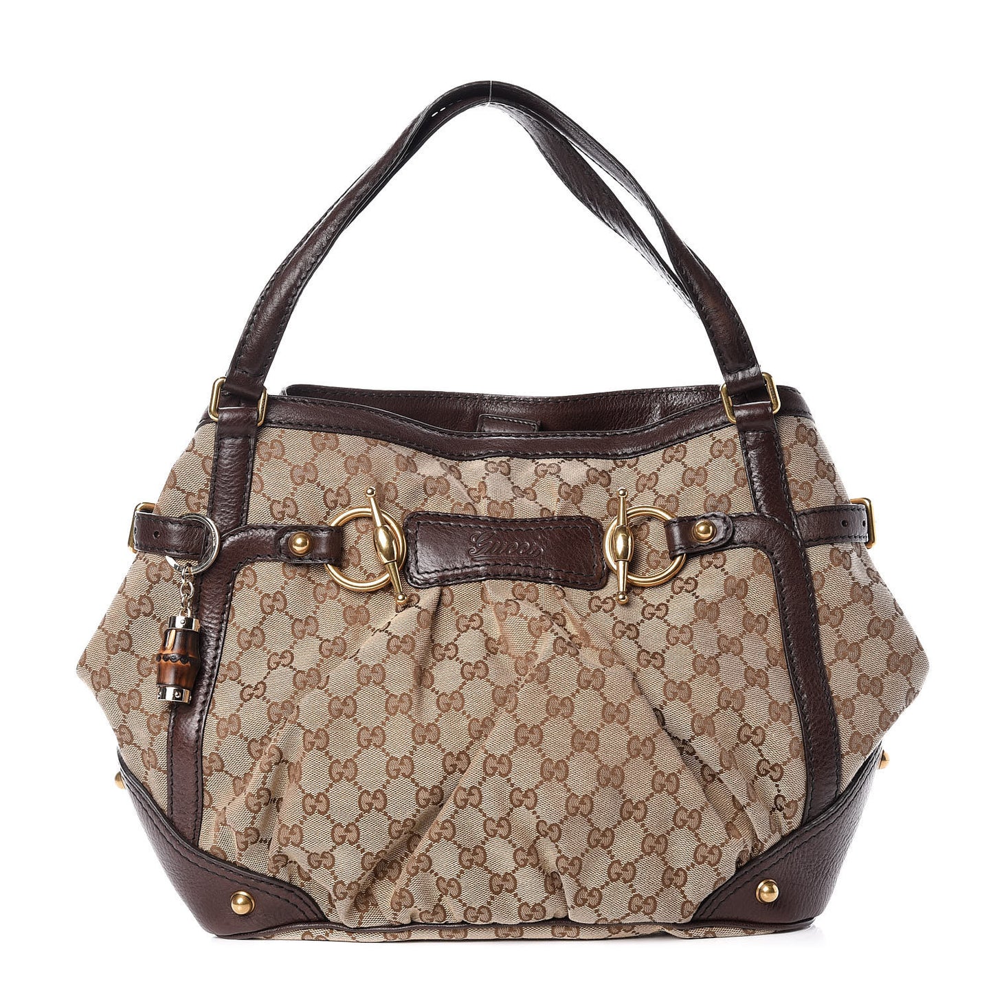 Monogram Medium Jockey Tote Dark Brown