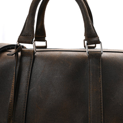 Celine Waxed Suede Calfskin Large Boston Bag Brown 6 of 8