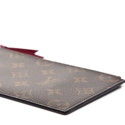 Louis Vuitton Monogram Felicie Chain Wallet Zippered Insert Fuchsia 7 of 9