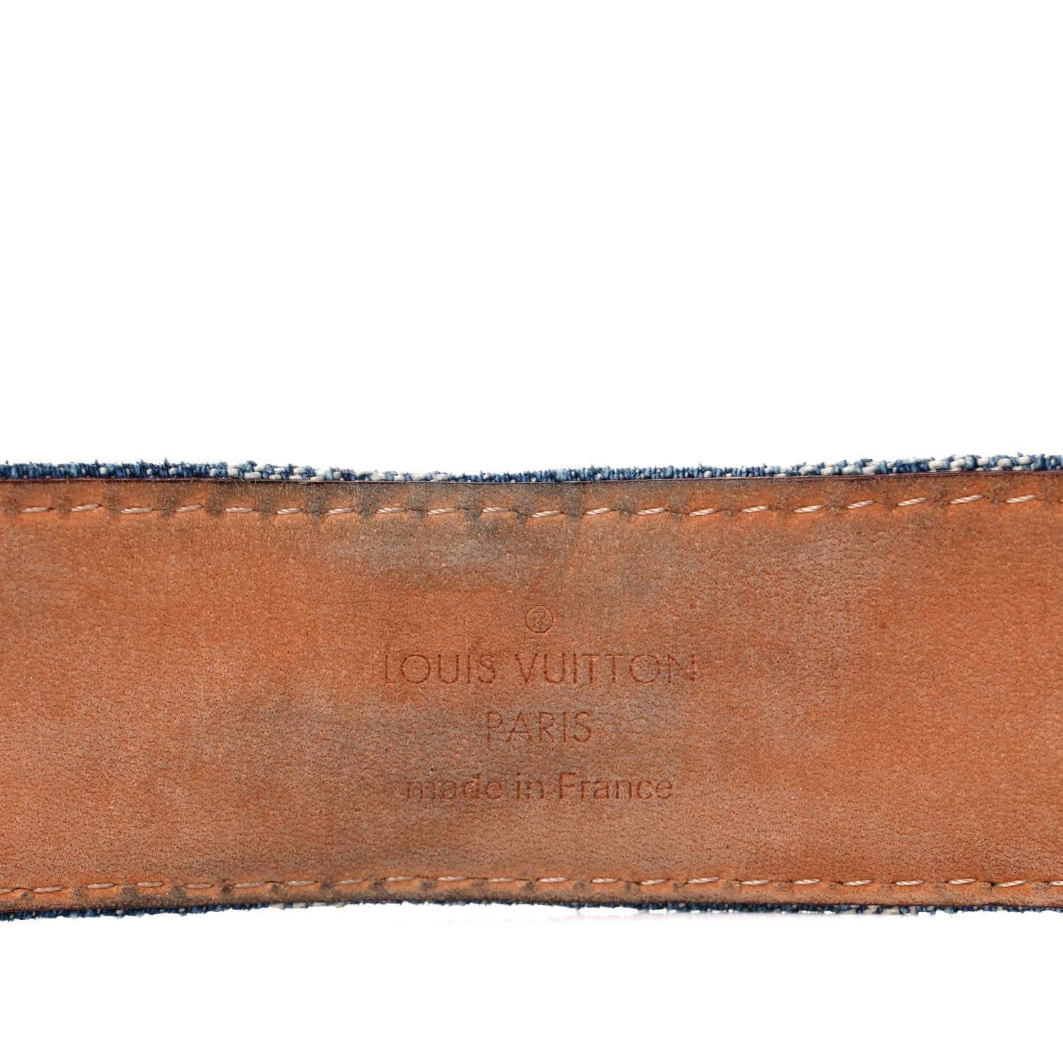 Louis Vuitton Monogram Denim Belt 80 32 Blue 4 of 11