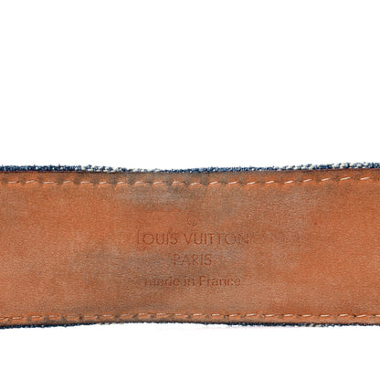 Louis Vuitton Monogram Denim Belt 80 32 Blue 4 of 11