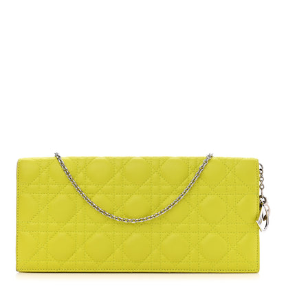 Christian Dior Lambskin Cannage Lady Dior Convertible Clutch Vert Acide 1 of 12