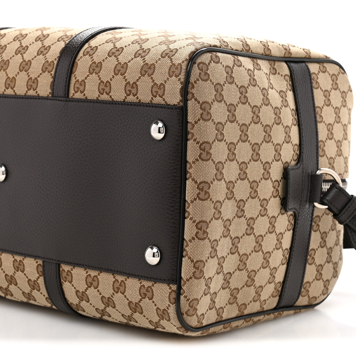 Monogram Dollar Calfskin Boston Duffle Bag Beige Ebony Testa di Moro Marrone Scuro