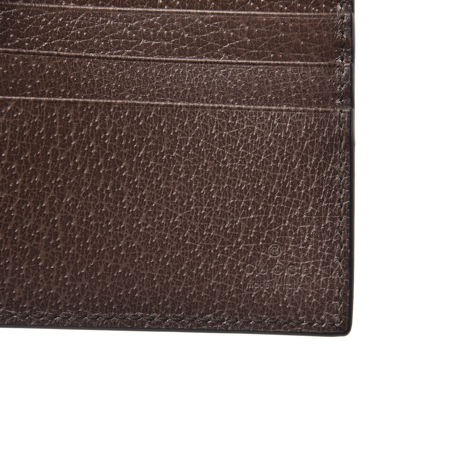 Gucci GG Supreme Monogram Chevron Bi-Fold Wallet Beige Green Red New Acero 6 of 10