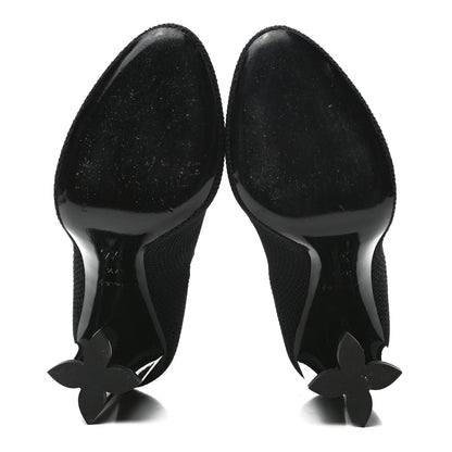 Louis Vuitton Monogram Stretch Fabric Silhouette Ankle Boots 37.5 Black 5 of 7