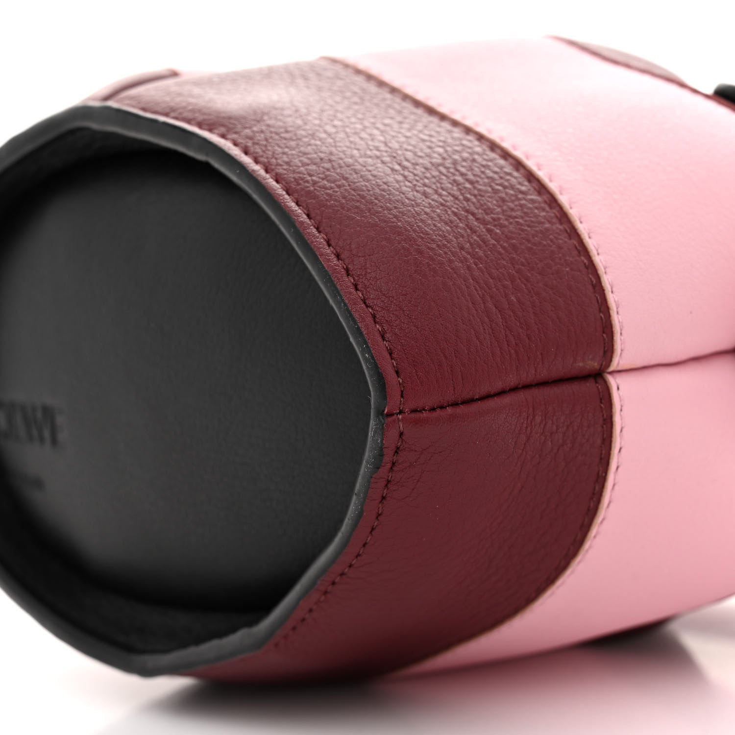 Loewe Calfskin Rugby Mini Elephant Crossbody Bag Wine Pastel Pink 10 of 13