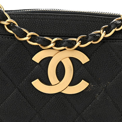 Chanel Caviar Quilted CC Camera Shoulder Bag Black 12 of 15