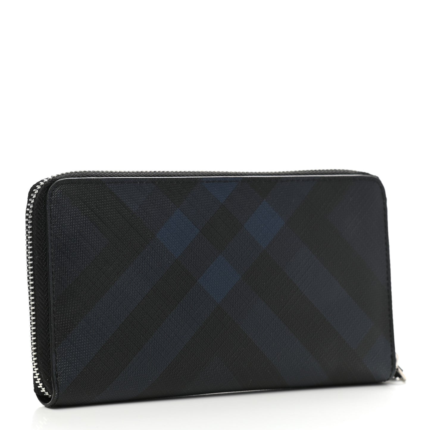 London Check Large Zip Around Wallet Charcoal