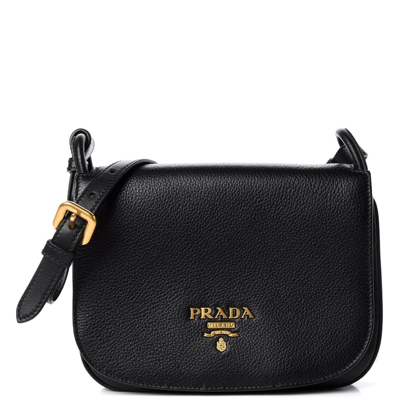 Vitello Daino Saddle Bag Black