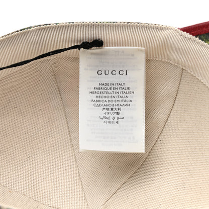Gucci GG Supreme Flora Claudia Baseball Hat 57 M Red 9 of 9