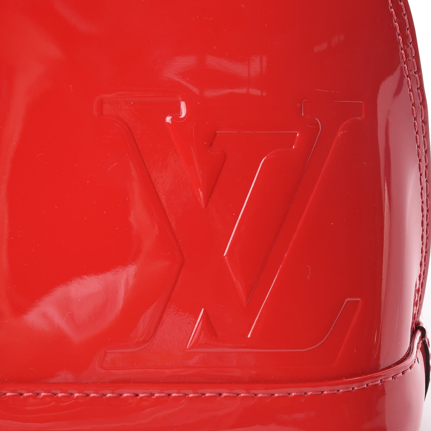 Louis Vuitton Patent Monogram Alma BB Scarlet 7 of 9