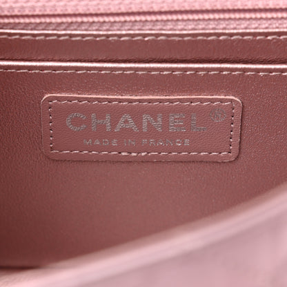 Chanel Metallic Calfskin Quilted Mini Rectangular Flap Pink 6 of 11
