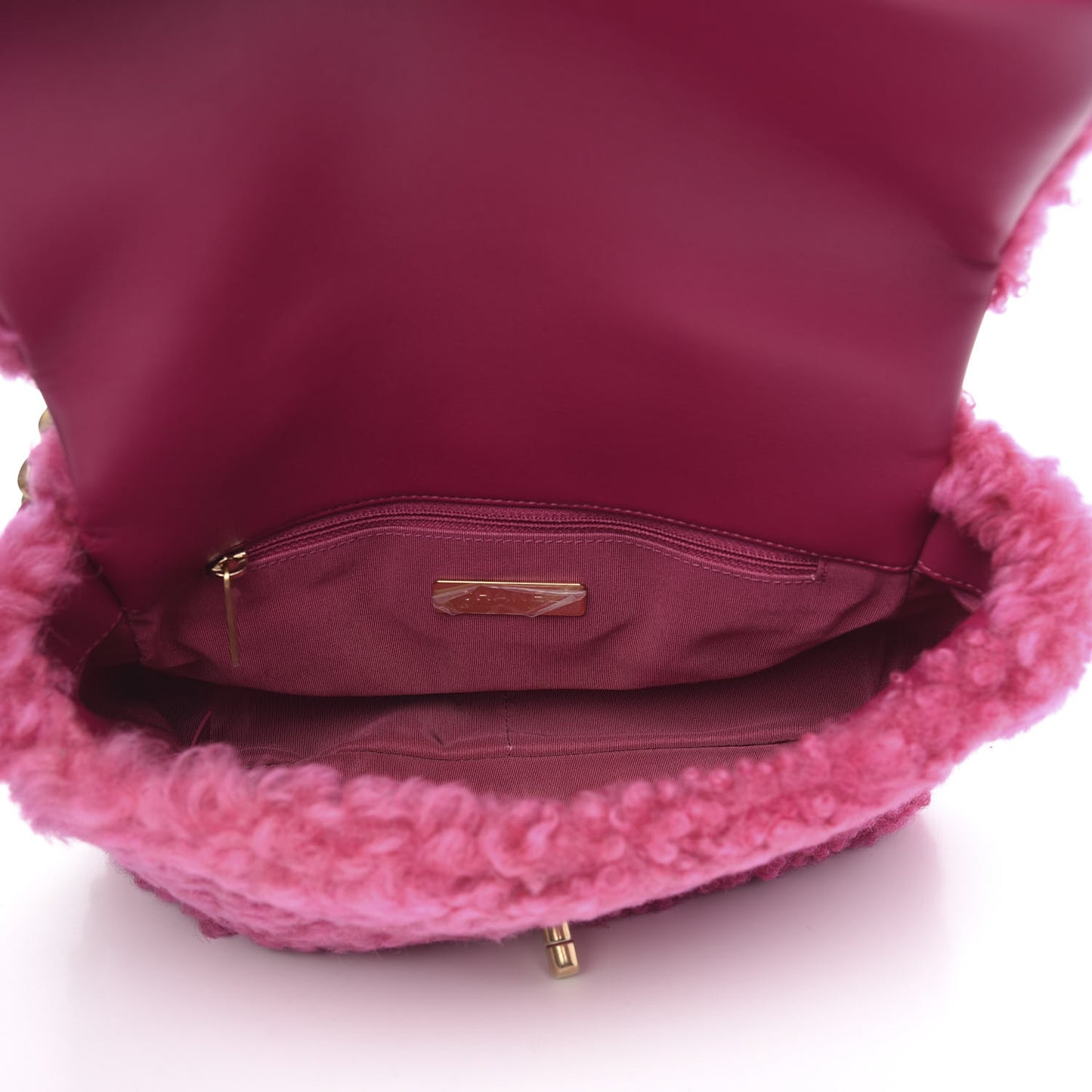 Shearling Sheepskin Medium 19 Flap Pink