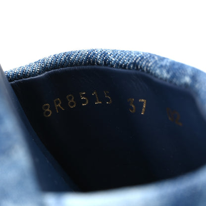 Fendi Denim Sea Garden Logo Sunshine Flatform Slide Sandals 37 Blue Medium Dark Blue 9 of 9