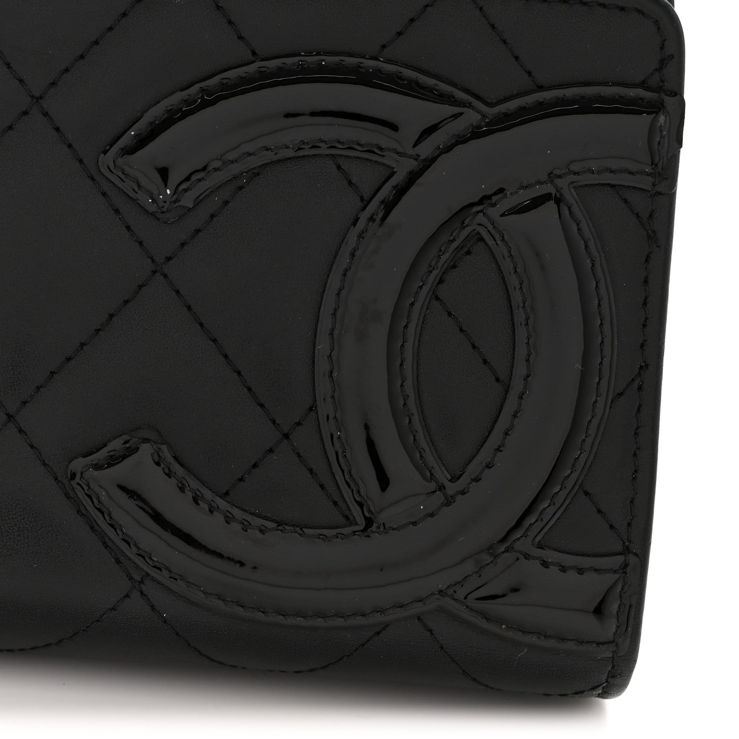Chanel Calfskin Quilted Cambon Long Double Wallet Black 12 of 15