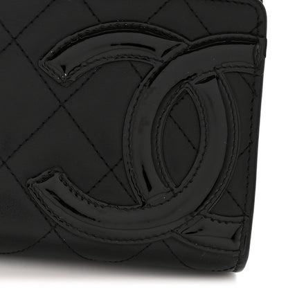 Chanel Calfskin Quilted Cambon Long Double Wallet Black 12 of 15