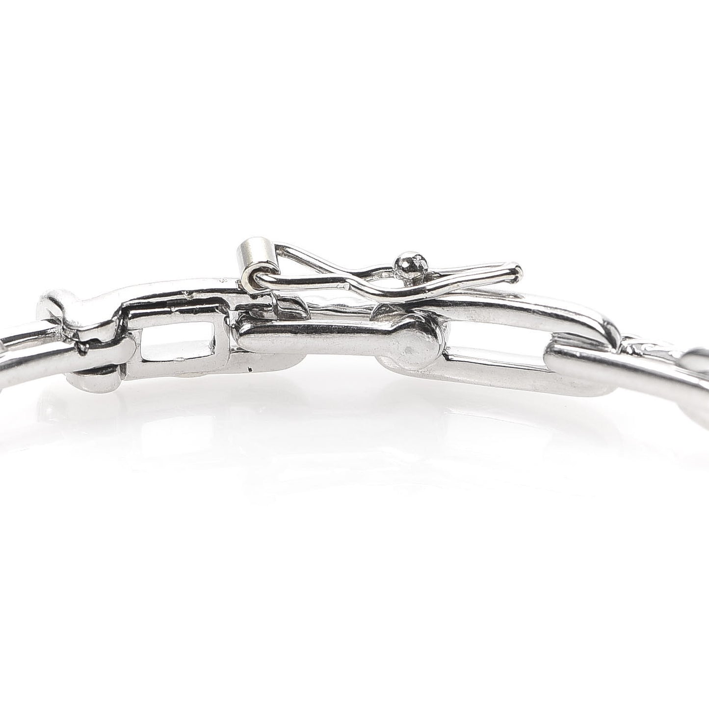18K White Gold Diamond 4mm Stax Chain Link Bracelet