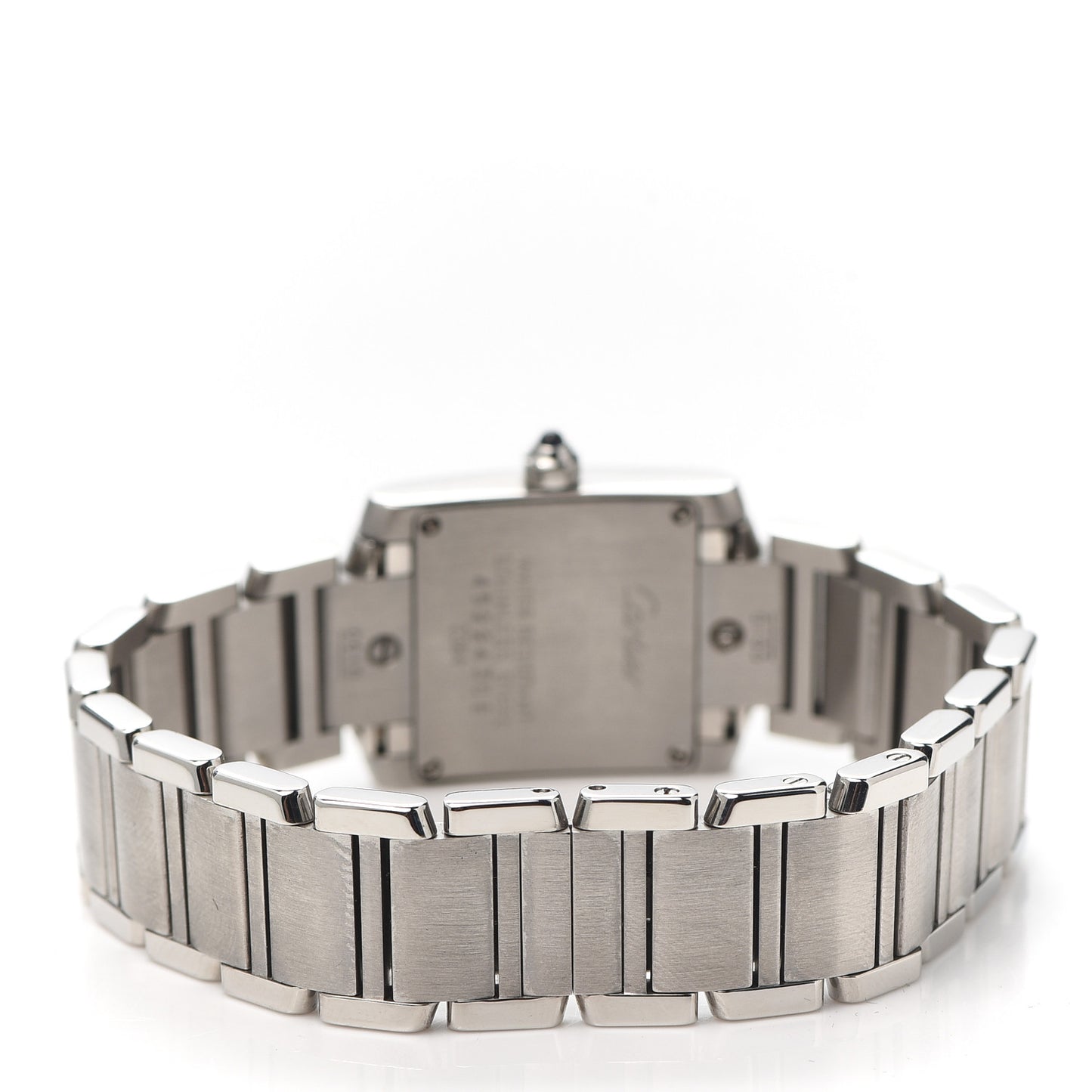 Stainless Steel 20mm Tank Francaise Quartz Watch Black