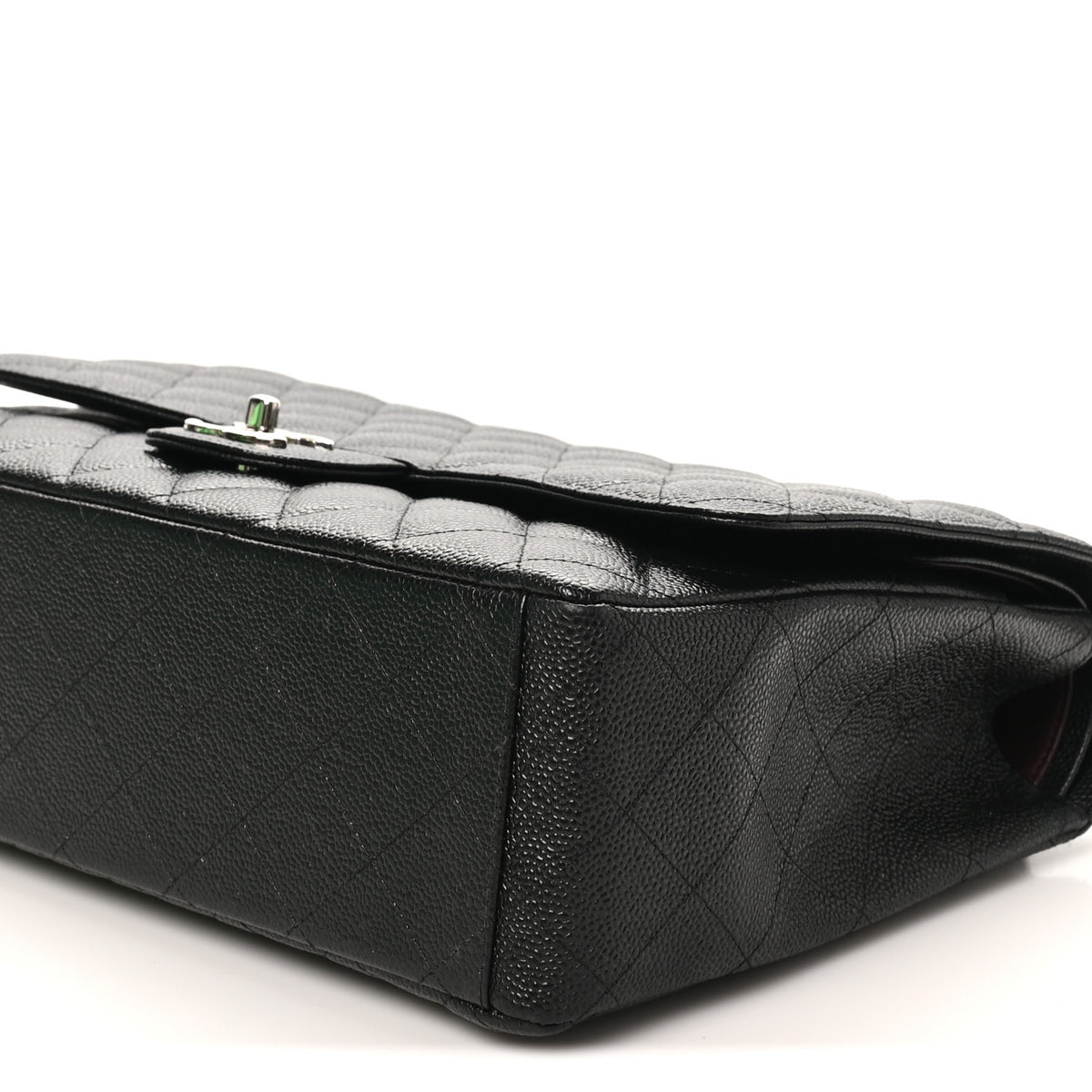 Caviar Quilted Maxi Double Flap Black