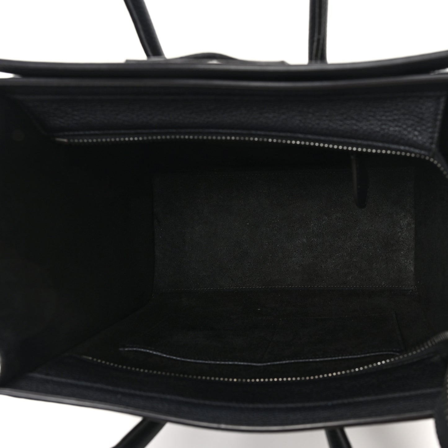 Drummed Calfskin Micro Luggage Black