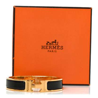 Hermes Enamel Narrow Clic Clac H Bracelet PM Black 5 of 5