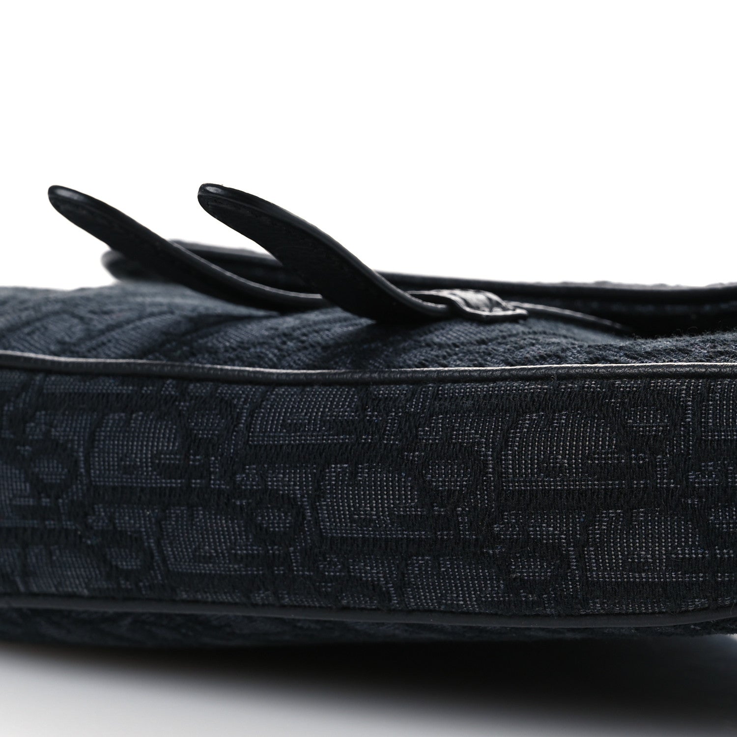 Christian Dior Oblique Mens Saddle Bag Black Blue 10 of 13