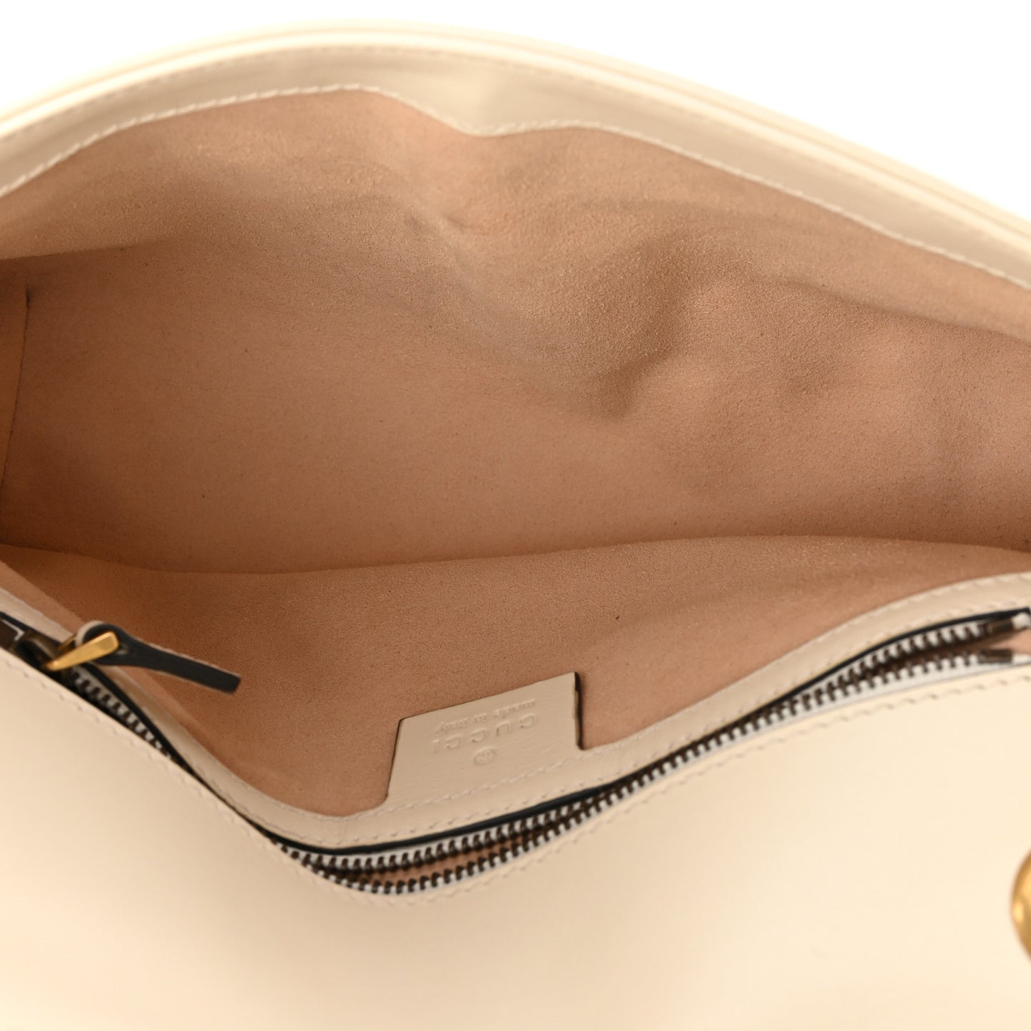 Calfskin Matelasse Small GG Marmont Shoulder Bag White