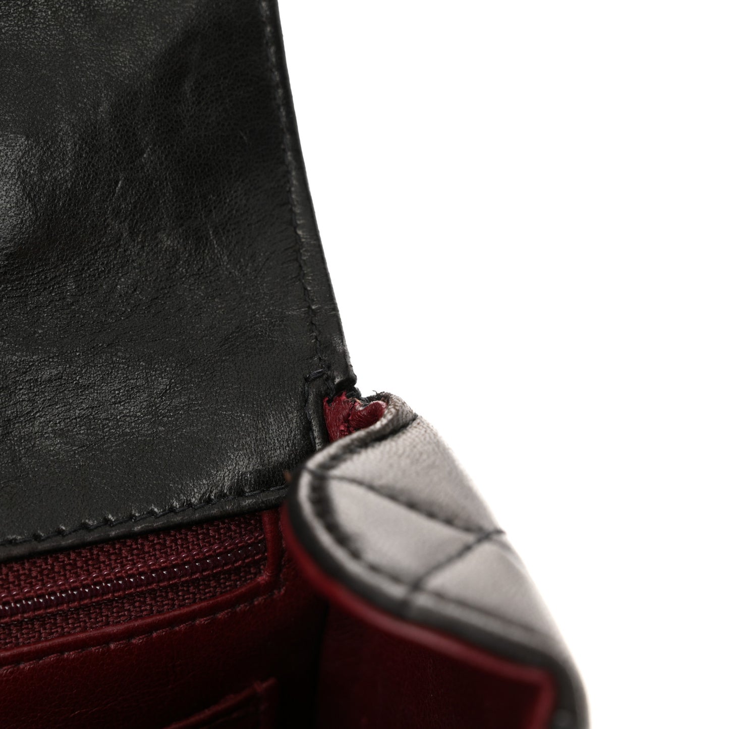 Lambskin Quilted Mini Square Flap Black