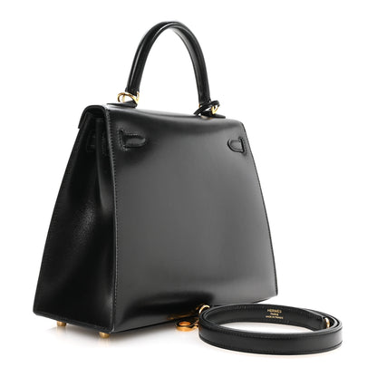 Hermes Box Kelly Sellier 25 Black Black 3 of 11