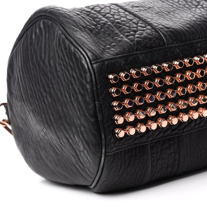 Alexander Wang Pebbled Lambskin Rocco Black Rose Gold Hardware 6 of 9