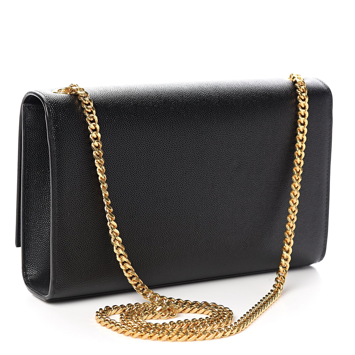 Saint Laurent Grain De Poudre Medium Classic Monogram Kate Satchel Black 2 of 9
