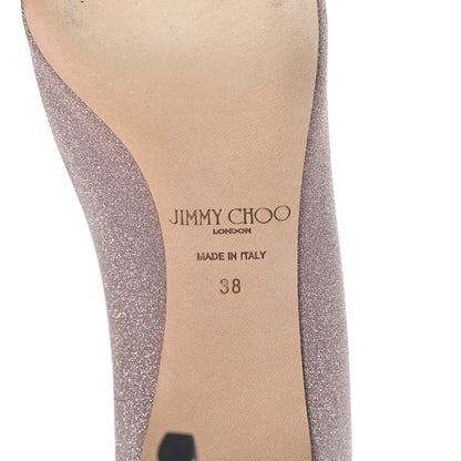 Jimmy Choo Glitter Pointy Toe Romy 85 Pumps 38 Pink 7 of 10
