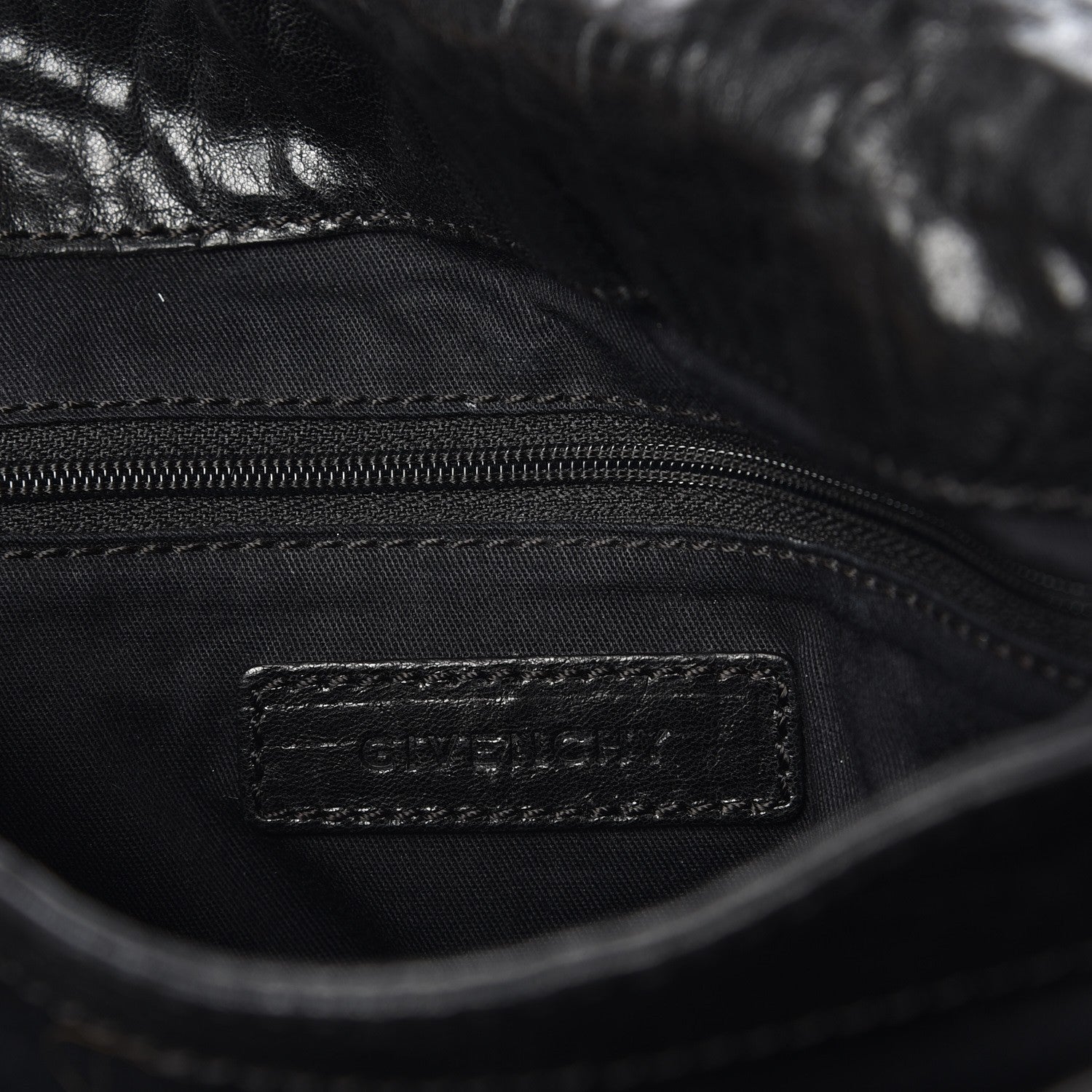 Givenchy Pebbled Lambskin Melancholia Shoulder Bag Black 6 of 7